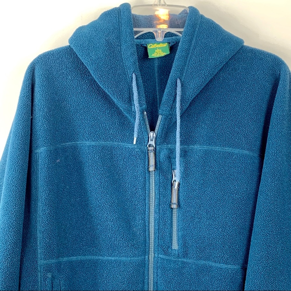 Cabela’s Blue Fleece Zip-up Jacket L - Picture 2 of 12